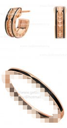 621429649  Rock Earrings and Bangle Bracelet in Rose Gold