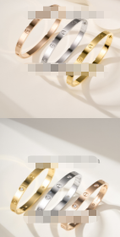 621429657 Love Bracelet Medium Model and Classic Love Bracelet with 4 Diamonds